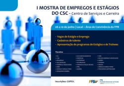 Cartaz - Mostra de Empregos e estágio - FPB